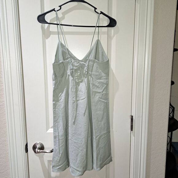 Madewell Sadie Mini Slip Dress Gatehouse Green Strappy Women's Sz 0 Item NL091 - Picture 3 of 11